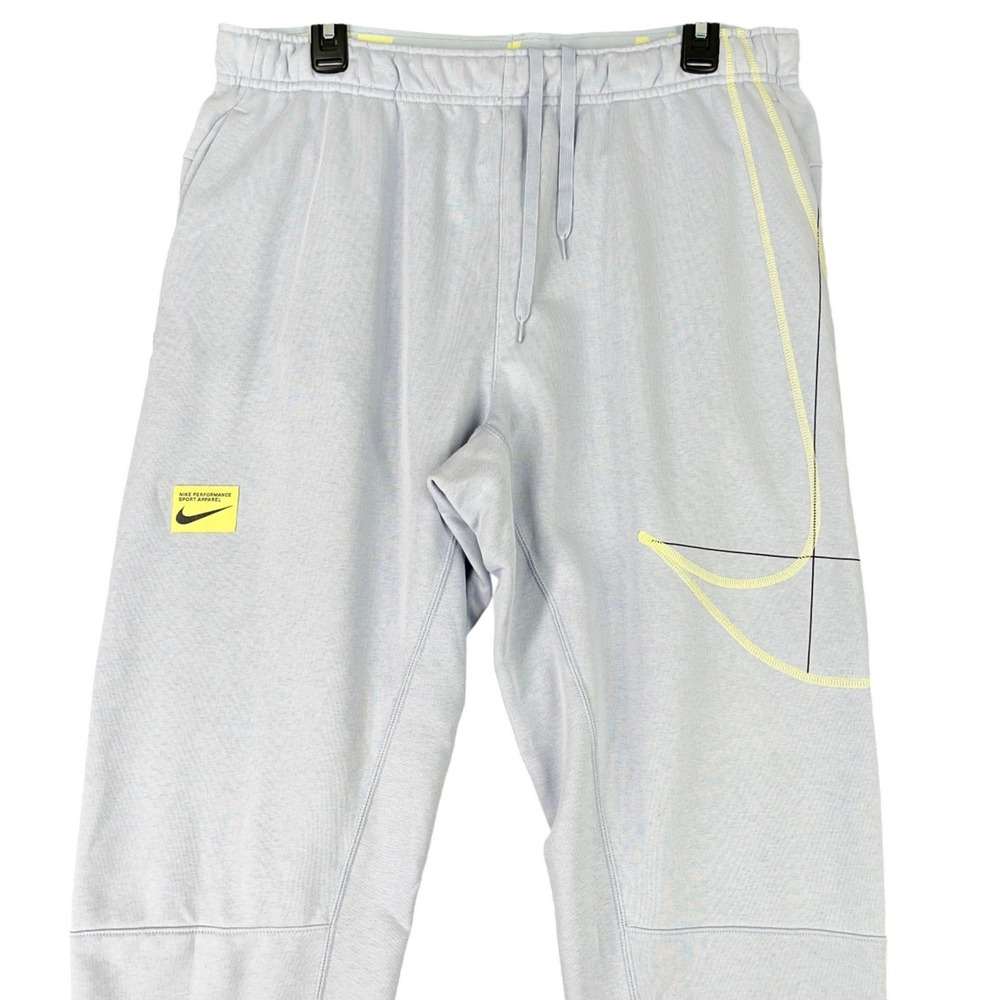 Nike Dri-FIT Jogger Sweatpants Mens L Deconstructed Swoosh Graphic Training